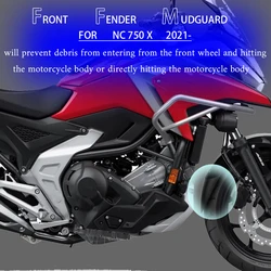 NC750X New Motorcycle Accessories Black Front Mudguard Fender Extender Extension 2021 2022 FOR Honda NC 750 X