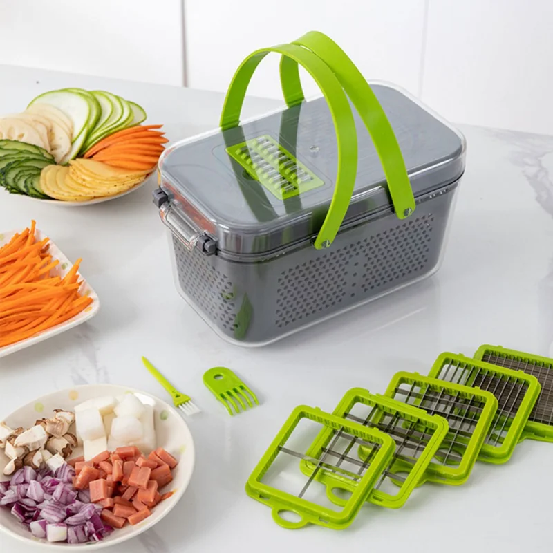 

22 In 1 Multifunctional Vegetable Cutter Kitchen Accessories Gadget Home Vegetables Chopper Fruit Carrot Potato Slicer Tools