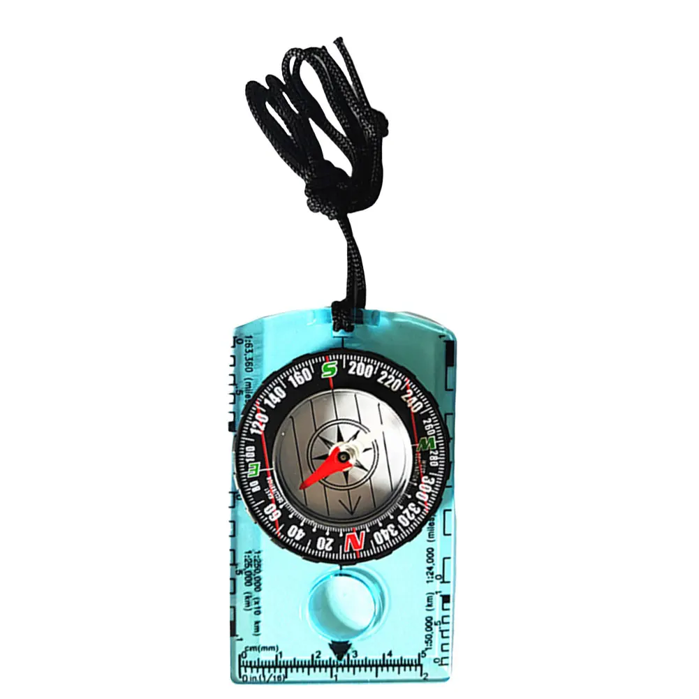 For compass for outdoor use with azimuth bearing magnifying glass and ruler scale for hiking camping and orienteering