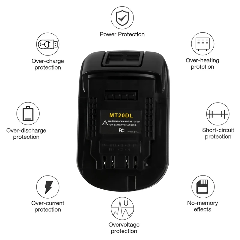 ตัวแปลงแบตเตอรี่ MT20Dl สำหรับ18V Bl1860 Bl1830 Bl1815-แบตเตอรี่โทรศัพท์สำหรับ18V 20V-แบตเตอรี่โทรศัพท์