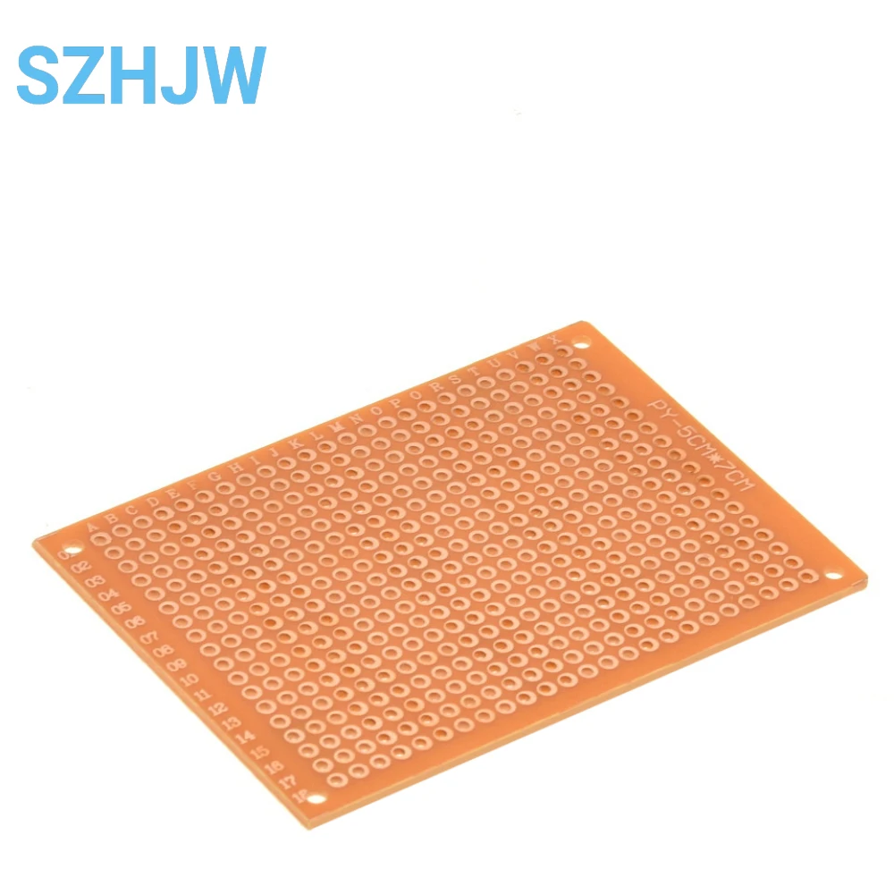 5-50pcs 5cm x 7cm Prototype PCB Board 2.54mm Pitch Single Sided 1.2mm Thickness Perfboard for DIY Electronics Projects