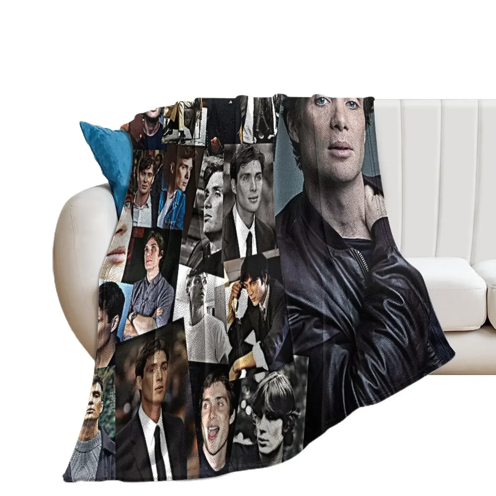 

Cillian Murphy Throw Blanket Sofa Throw Personalized Gift Decorative Beds Blankets