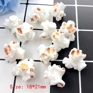 10pcs niedliche unregelmäßige Simulation Harz Schöne Beats DIY Ohrring DIY Artesanate für Schlüsselbund -Food -Anhänger Juwely 10 Hauptverkauf Pingon Popcorn - №2