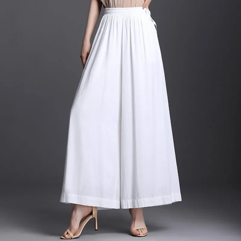 

High Waist Wide Leg Pants for Women in Summer Chiffon Wide Leg Pants for Women in Summer New Style Dance Culottes for Women 5XL