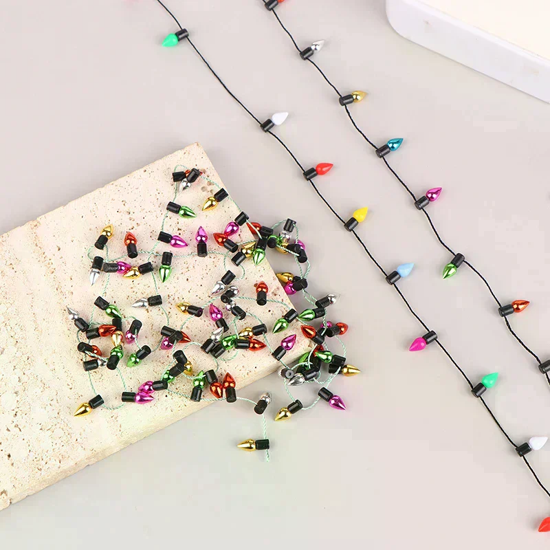 1:12 크리스마스 장식용 인형집 미니어처 미니 가구 액세서리 전구줄