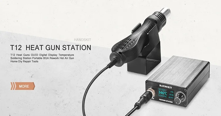 T12 Lötstation Pinzette Griff für Handskit STM 32, Lötstation, Temperatureinstellung, tragbares Heimelektronik-Reparaturwerkzeug – Detail 4