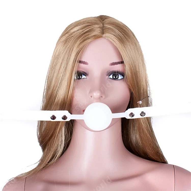 Big Solid Silicone Sex Ball Gag Open Mouth Plug Leather Bondage Belt BDSM Slave Muzzle Oral Fixation Couple Flirting Sex Toys