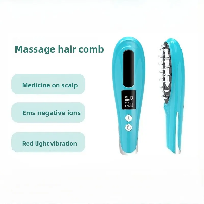 

Minoxidil Applicator Electric Scalp Massage Comb with Microcurrent Negative Ion Vibration Red Light Home Hair Beauty Care Tool