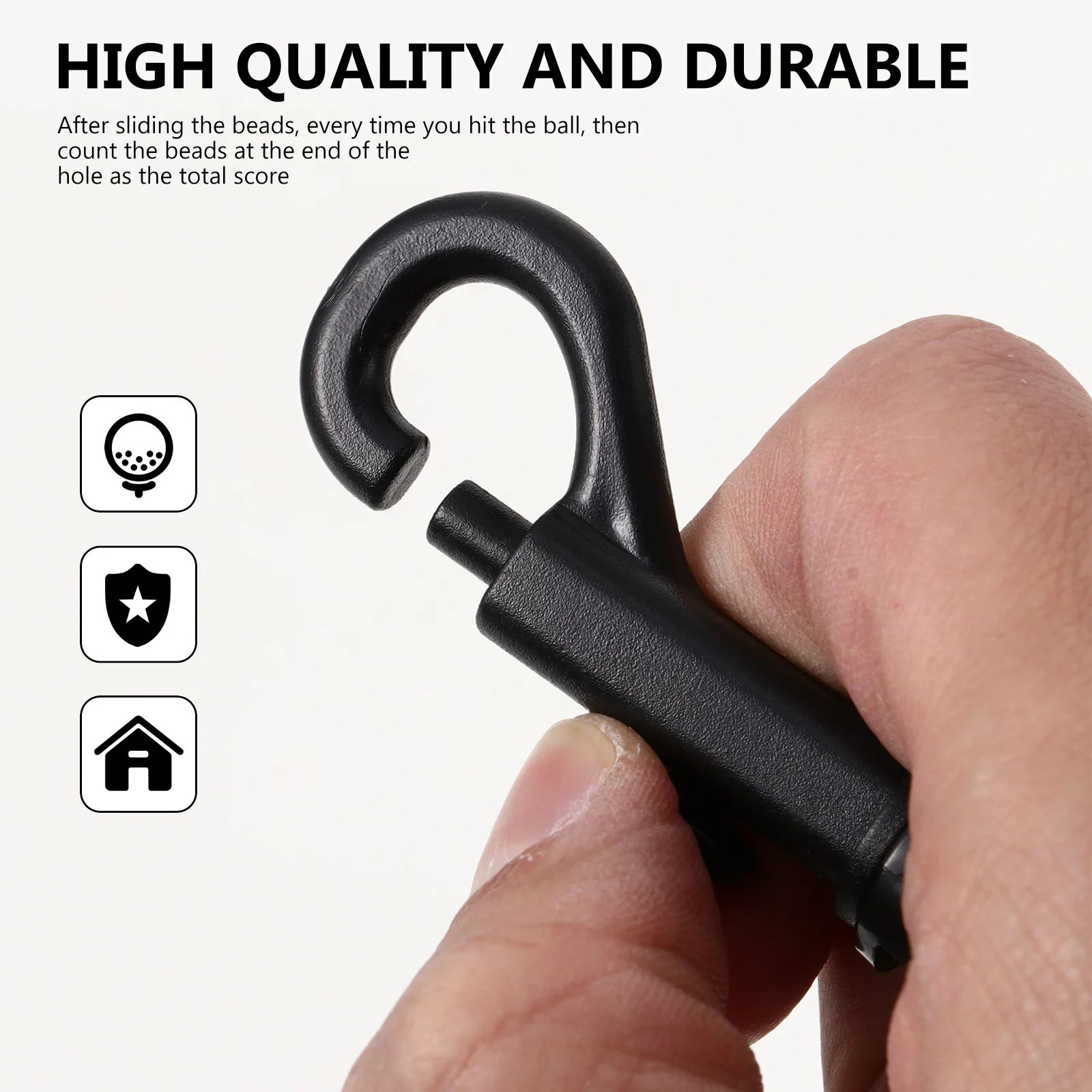 

5Pcs Plastic Golf Stroke Counter Bead Chain Score Keeper for Convenient Hole Tracking Random Color Efficient Golf Scoring Device