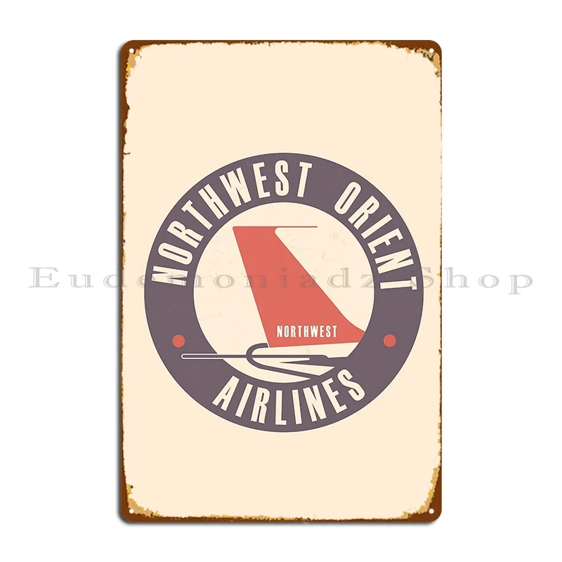 Retro Northwest Airlines Metal Sign Poster Pub Painting Wall Decor Custom Wall Decor Tin Sign Poster