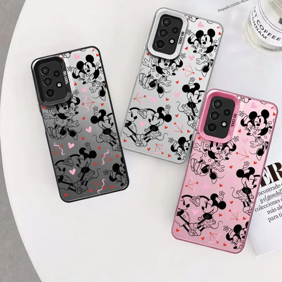 Casing ponsel Samsung, pelindung ponsel Disney Mickey Minnie Fashion untuk Samsung Galaxy A54 A52 A14 A53 A34 A13 A12 A23 A33 A71 A32 A51 A24 A72 Funda