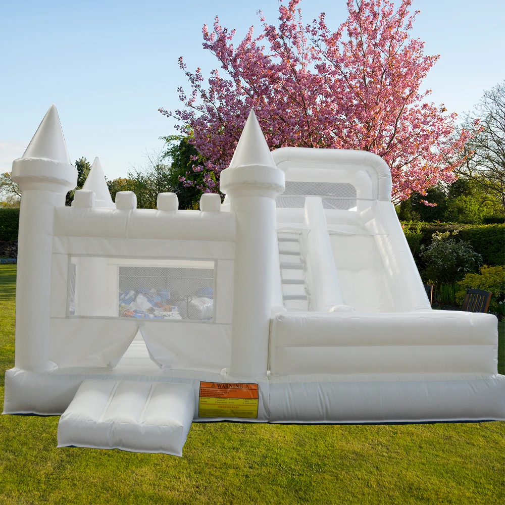 white bounce house inflatable castle and indoor amusement equipment bouncy castle jumping castle waterslide inflatable