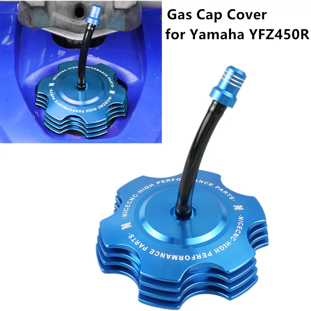 For Yamaha YFZ450R YFZ 450R 2009-2023 Gas Cap Aluminum ATV Oil Fuel Tank Cover Leakproof Go Kart Accessories with Breather Valve