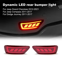 Para Jeep Grand Cherokee 2011-2022 Jeep Compass Dodge Journey 2011-2017 luz trasera de parachoques freno de coche lámpara de señal de giro que fluye
