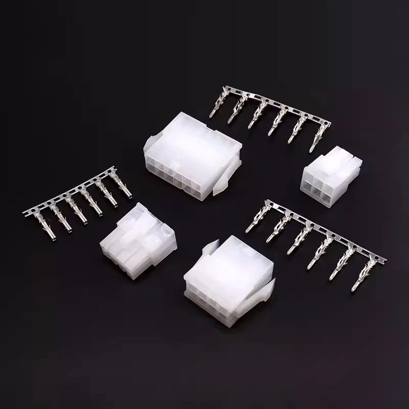 10sets 4.2mm 5557 / 5559 automobile harness connector 2P4P6P8P10P12P-24P male and female terminal plug kit computer power cabl