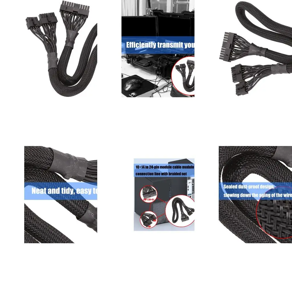 

High Performances 14+10Pin to 24PinATX Cable for AX1500I AX1200I Gaming Computer for Full Module Power Supply Systems A4WF