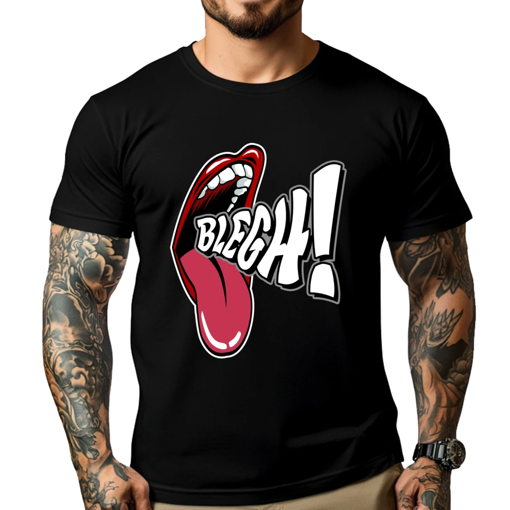 Mouth With Blegh Shout Metal Harajuku Men's Cotton T-Shirt New T Shirt Printed T-Shirt Graphic Tees Long Sleeve T-Shirt Men