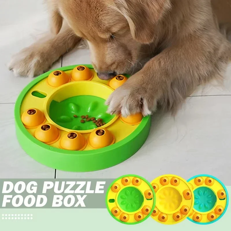 Wisdom Dog Toys Slow Leakage Feeding Training Pet Training Carousel Automatic Feeder Puzzle Pet Interactive Food Dispenser