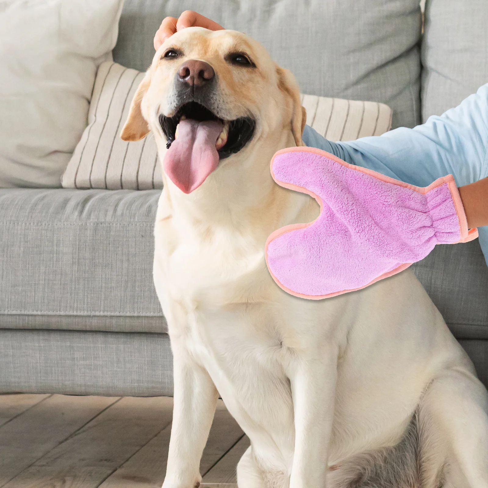 

2Pcs Pet Absorbent Shower Gloves Quick Drying Dog Hair Drying Gloves Soft Bath Grooming Towels for Cats Dogs Pet Shower Glove