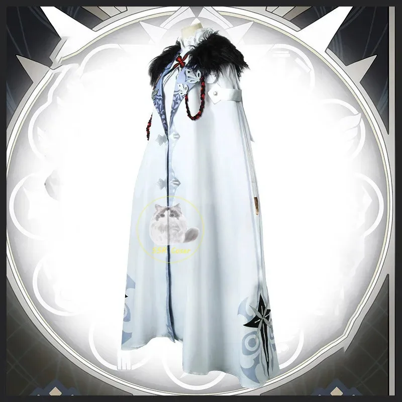 Game Genshin Impact The Knave Arlecchino Cosplay Costume Arlecchino Cloak Wig Coat Eleven Fatui Harbingers Cosplay Clothes