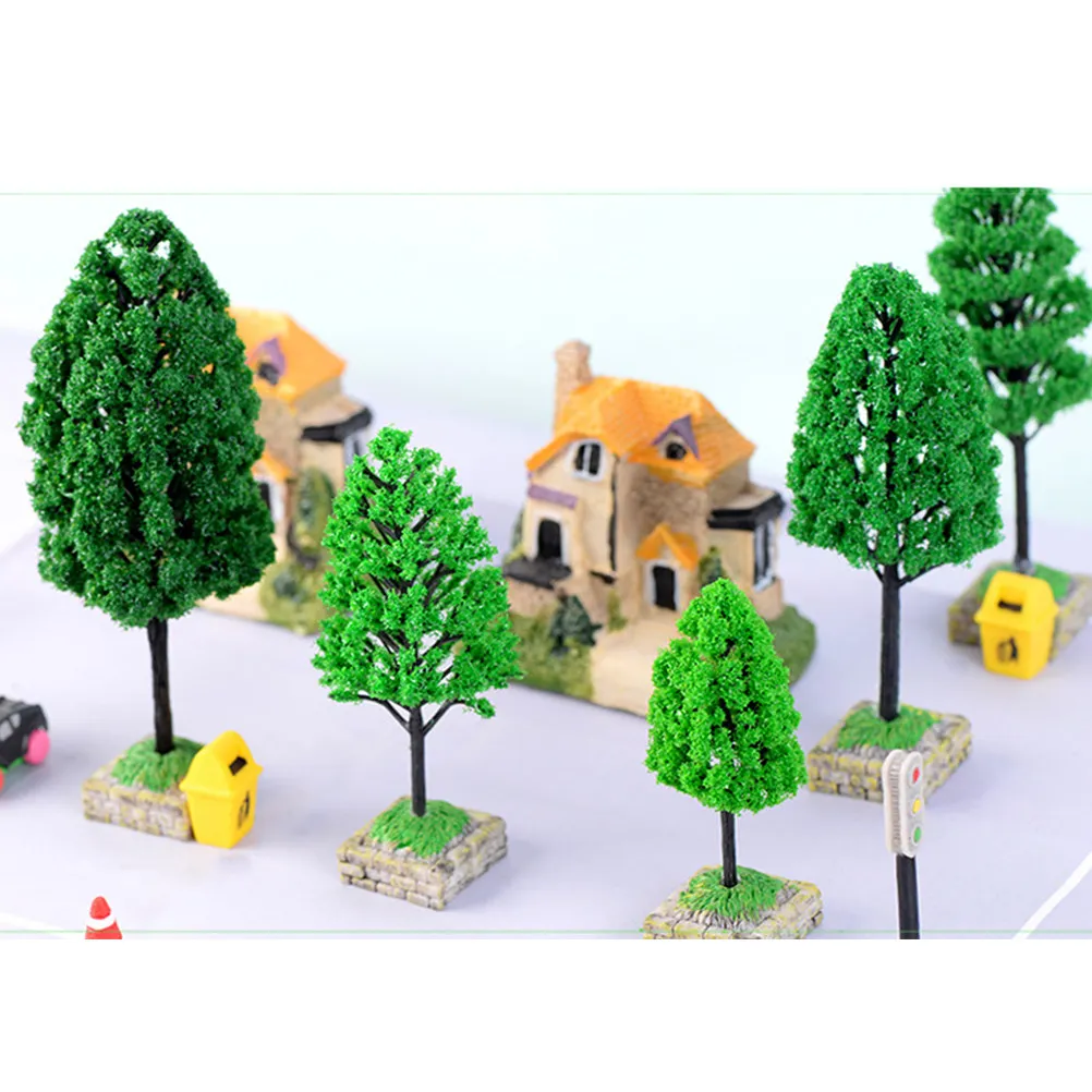 

10Pcs Moss Micro Landscape Ornaments Life-Like DIY Scenery Trees for Home Party Decoration Green Landscape Tree Accessories