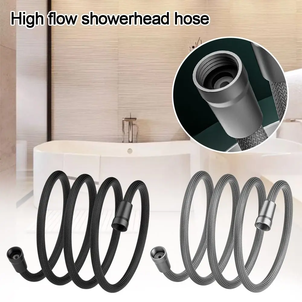 1.5/2 Meter Anti Winding Handheld Shower Hose Universal Interface Flexible Shower Tube GI/2 High Pressure Bath Shower Nylon Pipe