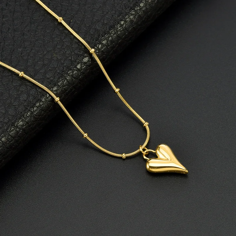 Fashion Little Love Stainless Steel Necklace 18K Gold Plated Waterproof Non-Tarnish Jewelry for Women Girlfriend Mother Sister