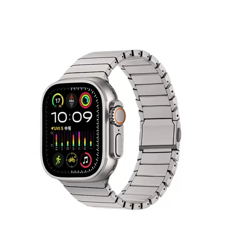 

Link bracelet for Apple Watch Ultra 2 band 49mm 316L stainless steel strap for iWatch wristband Magnetic buckle