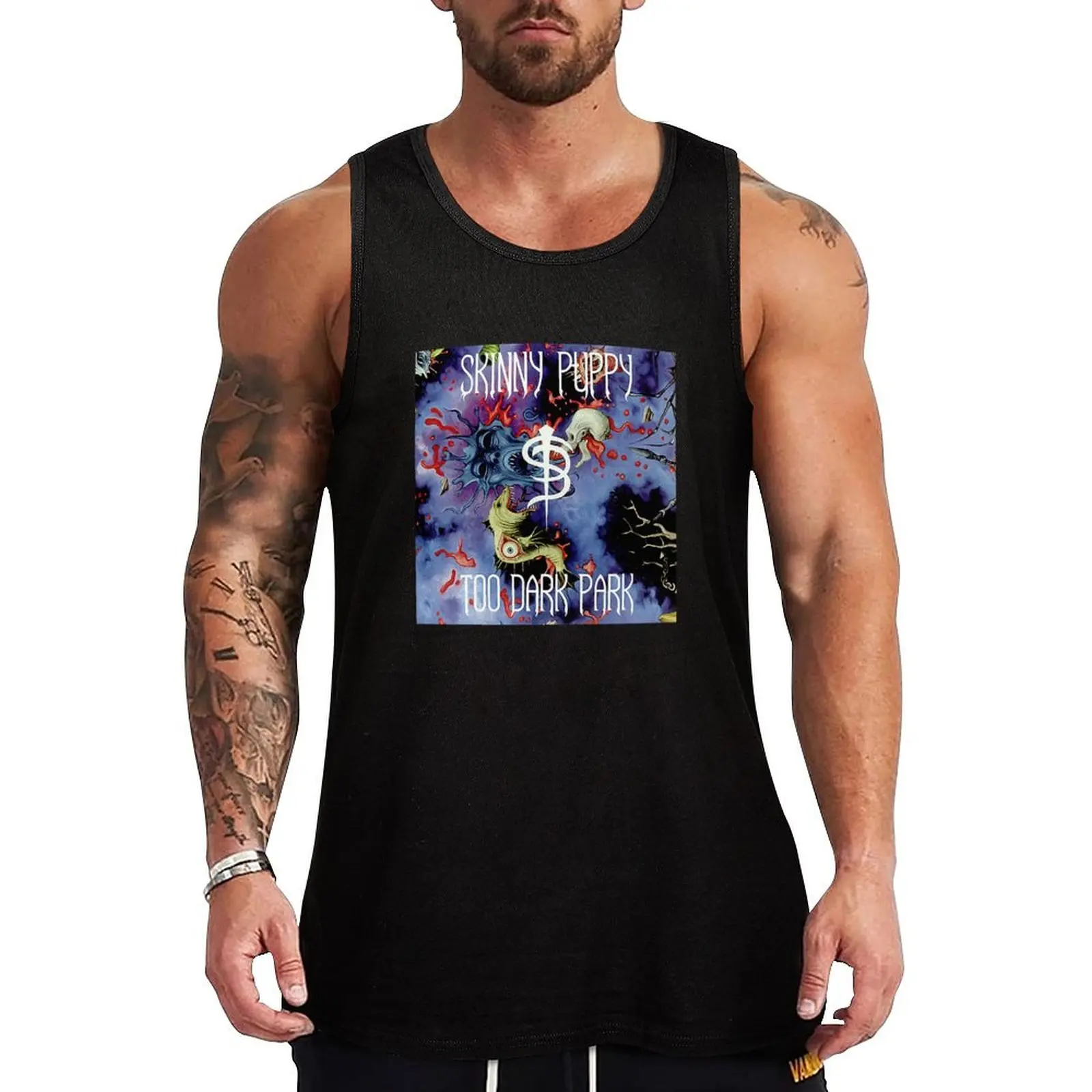 

Skinny Puppy Band Tank Top Men gym sportswear vests for men