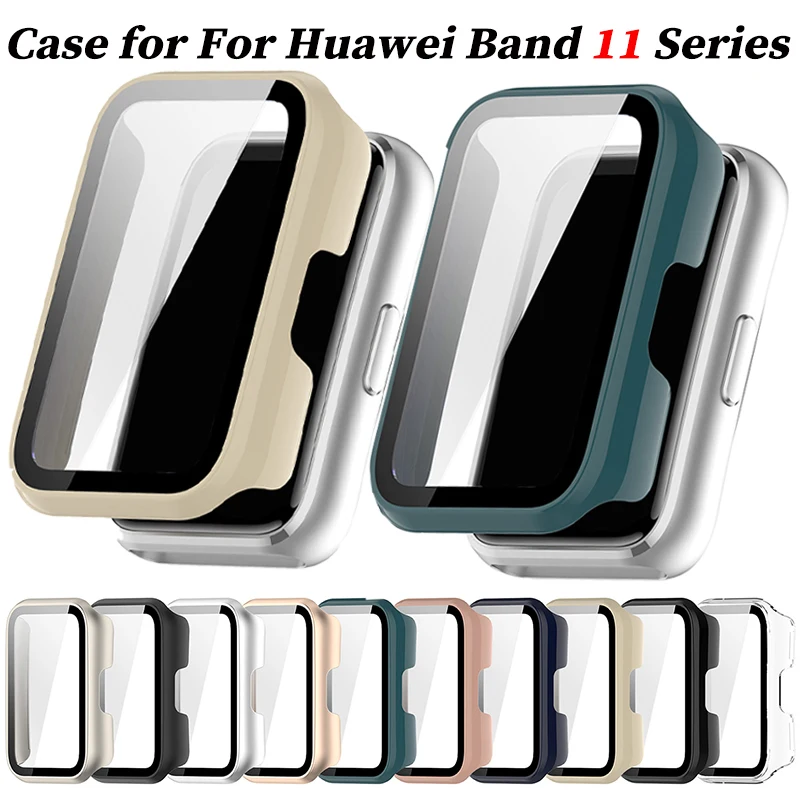 

Glass+Case for For Huawei Band 11Pro 11 Tempered Glass Screen Protector Bumper for Huawei Band 11NFC 11Pro NFC Accessories