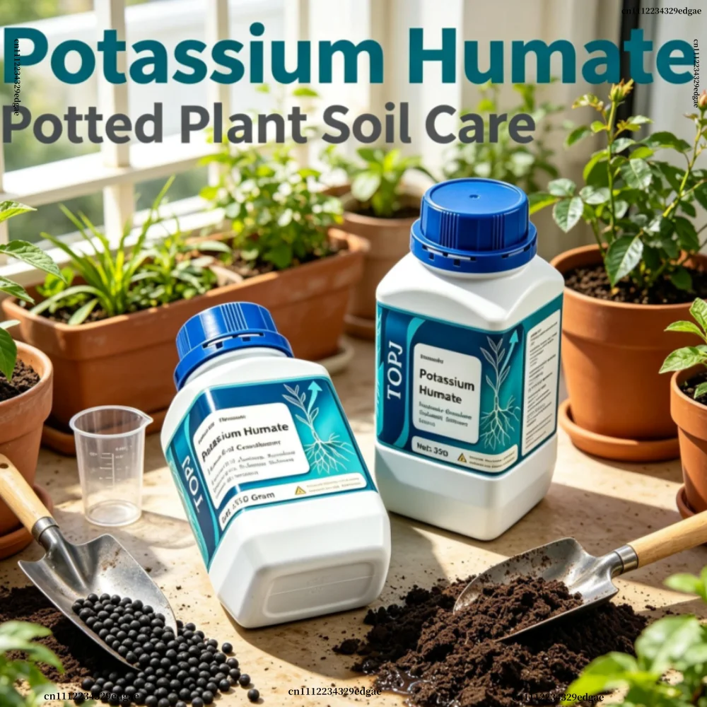 Mineral Potassium Humate Organic Water Soluble Fertilizer Soil Improver For Potted Ornamental Flowers Bonsai Vegetables Pepper