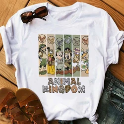 Disney-camiseta del reino Animal para mujer, camisa de Mickey Squad, Top de moda para mujer, camiseta para mujer, ropa para vacaciones familiares, Tops Y2k 2023