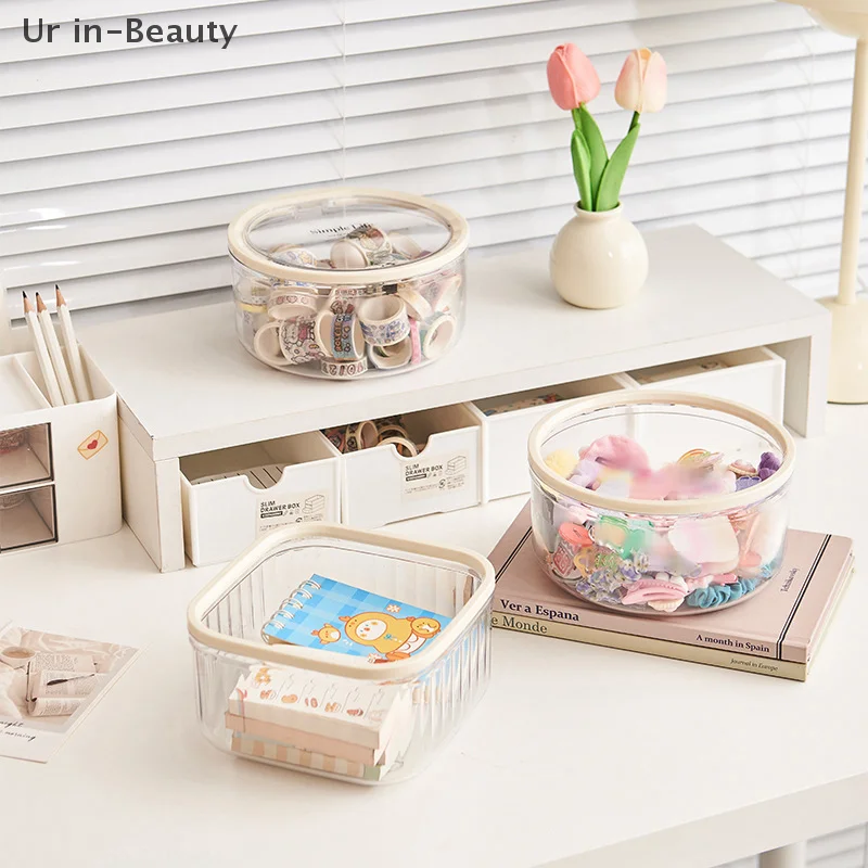 Children's Hair Accessories Storage Box Desktop Girl Band Headband Hair Clip Sorting Hair Loop Hair Hoop Transparent Jewelry Box