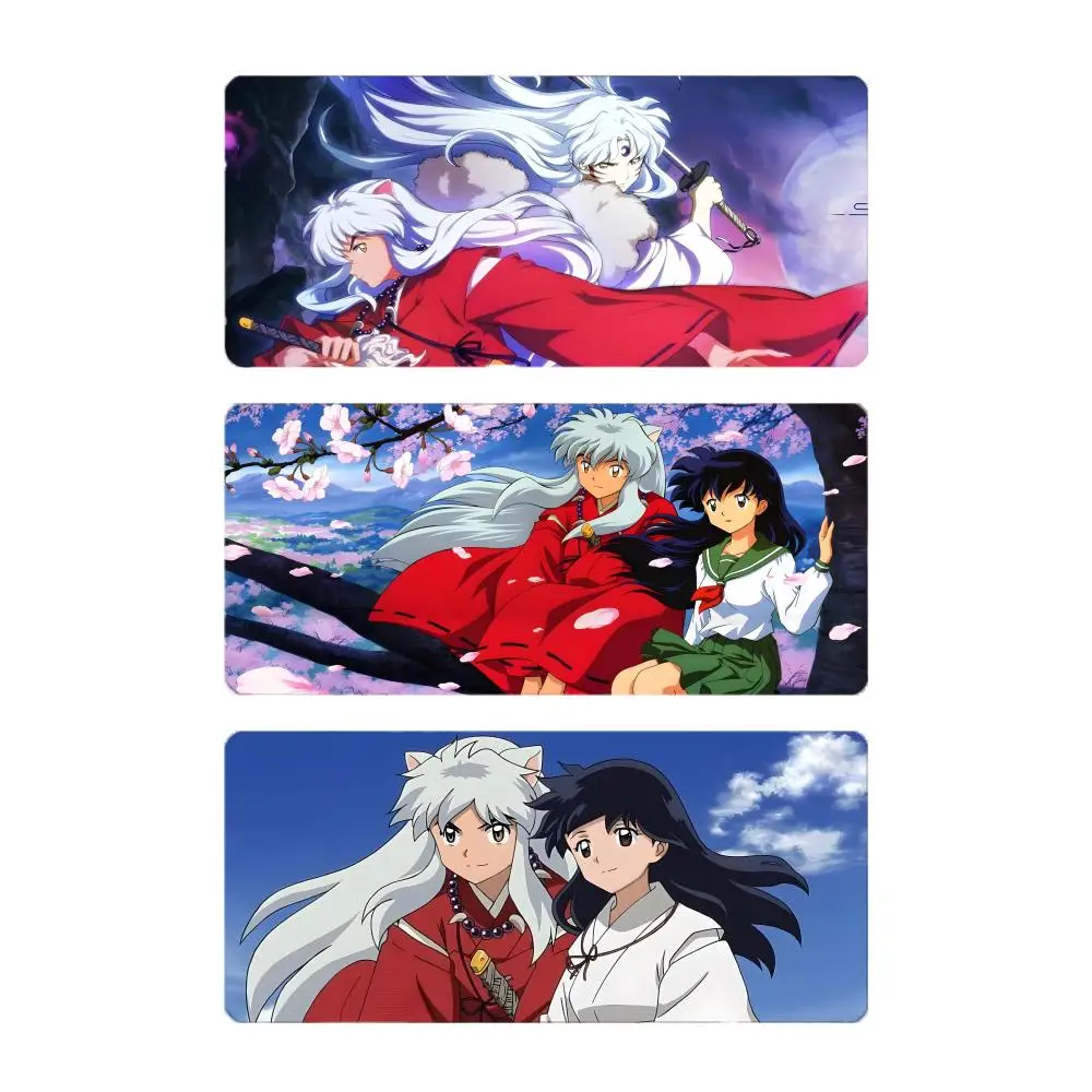 Classic Cool Anime I-Inuyasha Mouse Pad Large Gaming Mousepad with Stitched Edges Thickened Desk Mat PC