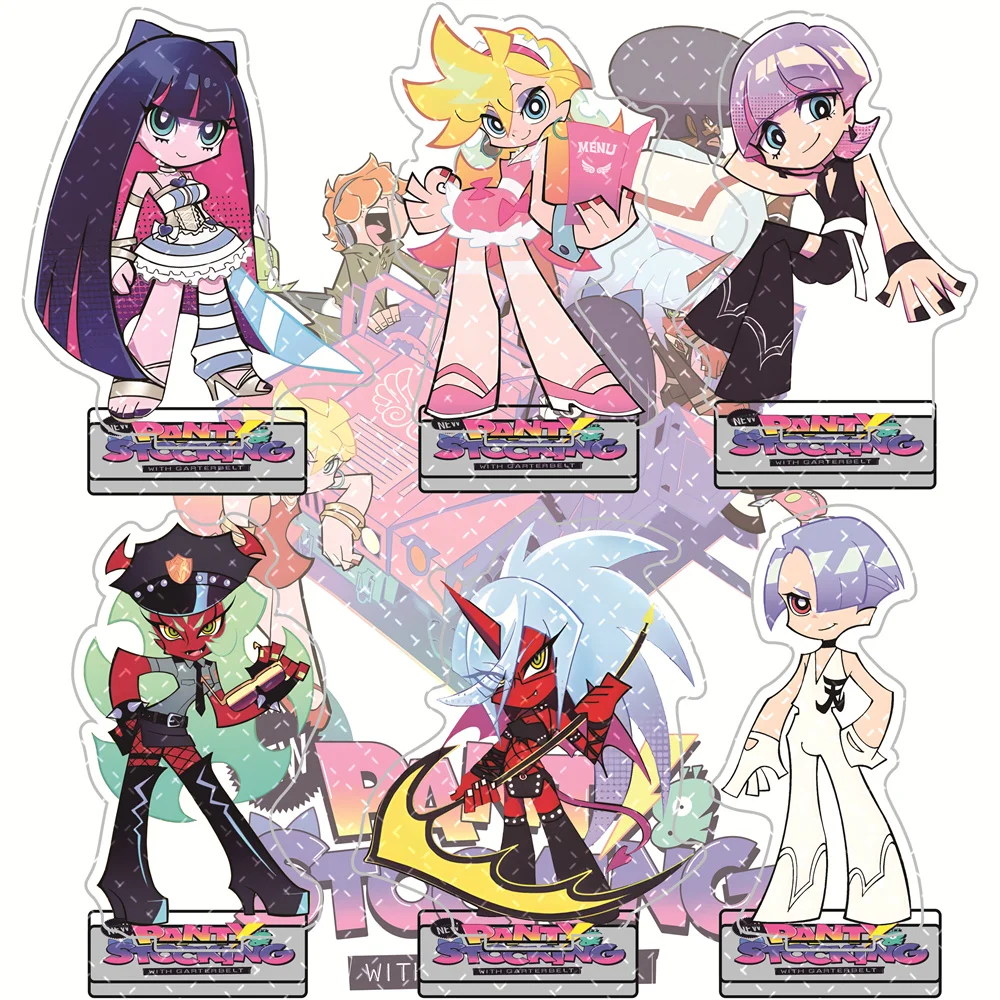 NEW Panty & Stocking with Garterbelt Acrylic Stand 10cm - Assorted Characters Anime Peripheral Collectible Desktop Decor Gift