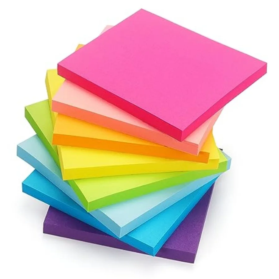 

Sticky Notes Bright Color Self-Stick Notes 3 in x 3 in 60 Sheets/Pad