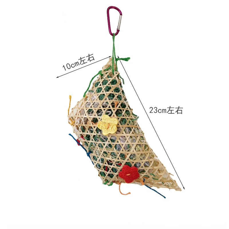 Parrot Bite Toys Climbing Foraging Bird Chewing Toy Colored Paper Shredder Bamboo Woven For Lovebirds,Cockatiels,Budgies