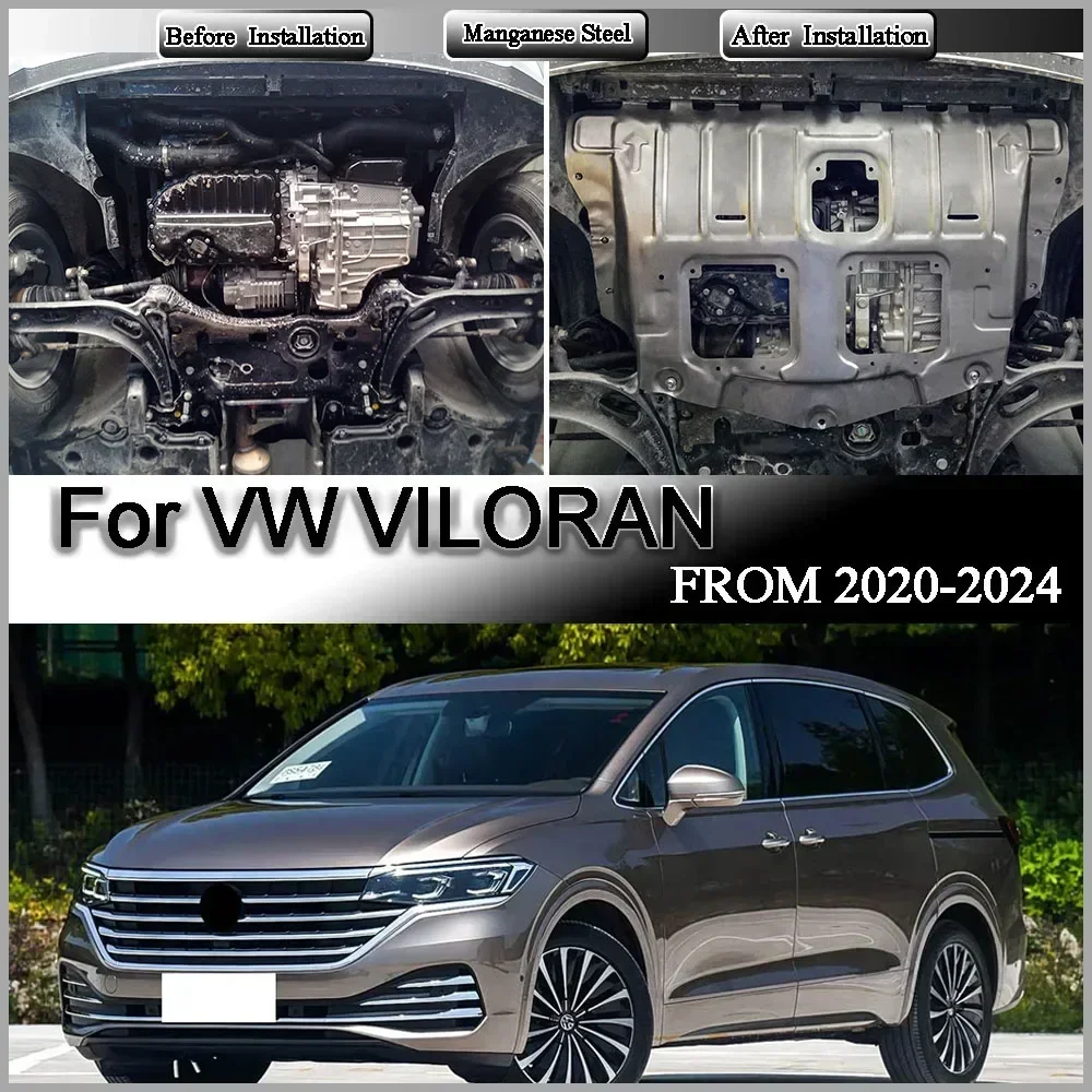 Under Engine Splasher Shield Guard Mud Fender Plate Cover Mudguard Protector For VW VILORAN large plate 2020-2024 2.0T