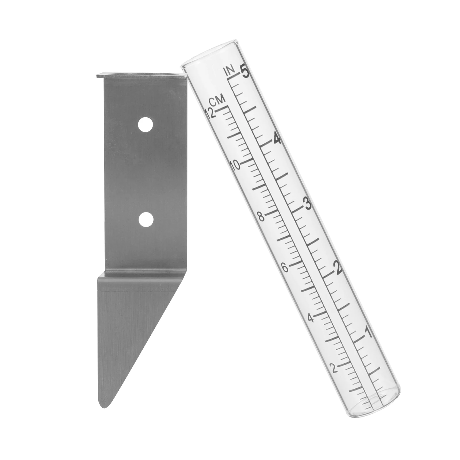 

5 Inch Stainless Steel Bracket for Rain Gauge With Stainless Rack Rain Fall Gauge Yard Garden Patio Outdoor Water Measurement