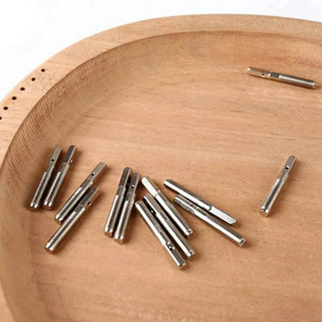 

A12E-10Pcs Tuning Pin Nails&10Pcs Rivets,With L-Shape Tuning Wrench,10 String Laiyaqin String For Lyre Harp String Instrument