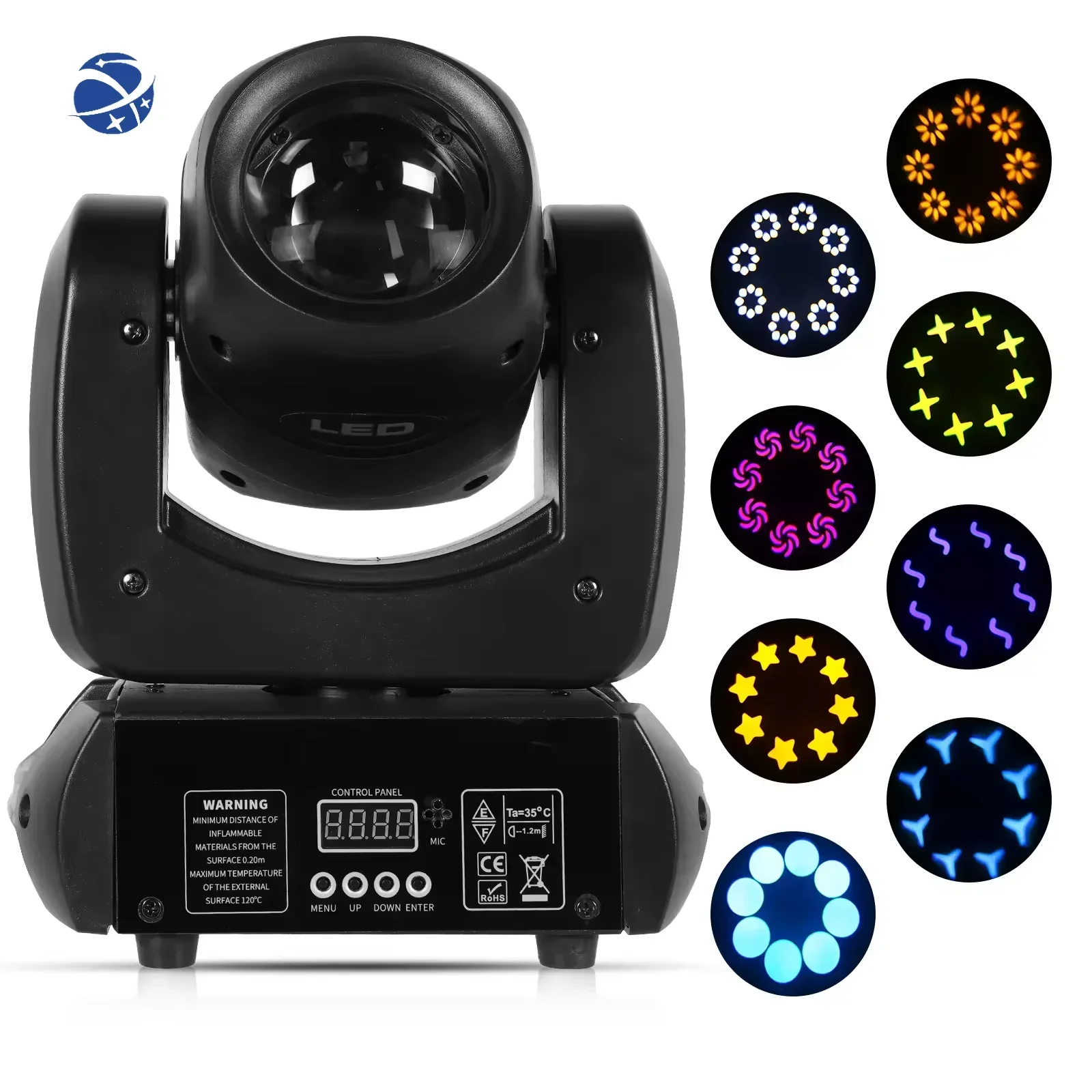 Mini Sharpy Beam Colorato Led Moving Head Light Faretto Smart Remote Control Bar Feste di Compleanno Club Fascio Luci da Palcoscenico