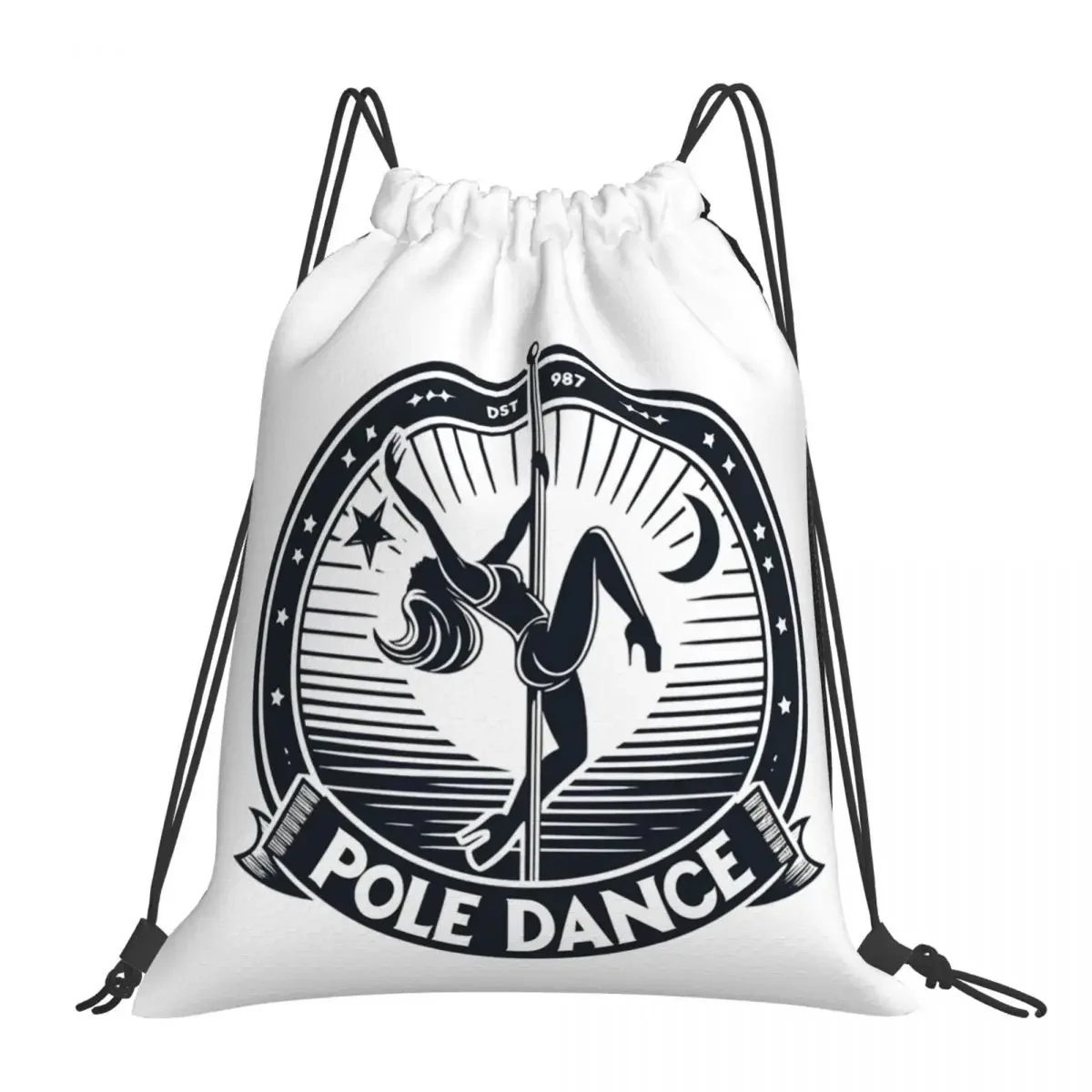 Pole Dance - Perfect For Evry Pole Dance Lovers Backpacks Drawstring Bags Drawstring Bundle Pocket Sports Bag BookBag For School