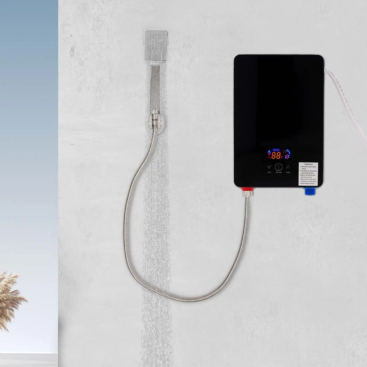 Instant Electric Water Heater Tankless Water Heater with Hand Shower Electric Water Heater For Kitchens Bathrooms Hair Salons