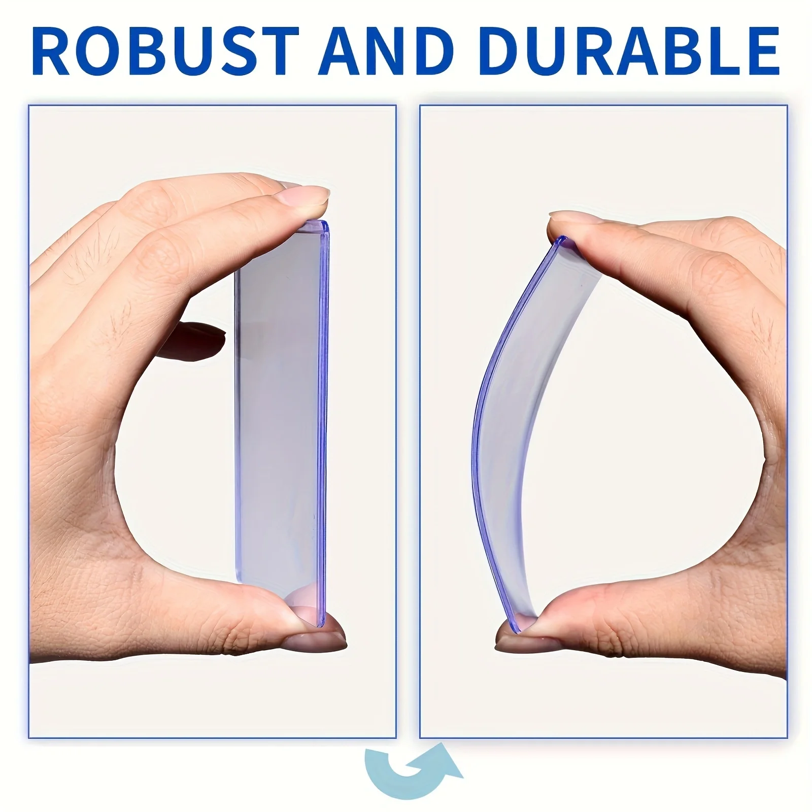 حافظة بطاقات عدد 25/50/100 للبطاقات، حافظة بطاقات بيسبول مقاس 3 × 4 بوصة، واقي بطاقات من البلاستيك الصلب لبطاقات تجارة الألعاب، وبطاقة رياضية #5
