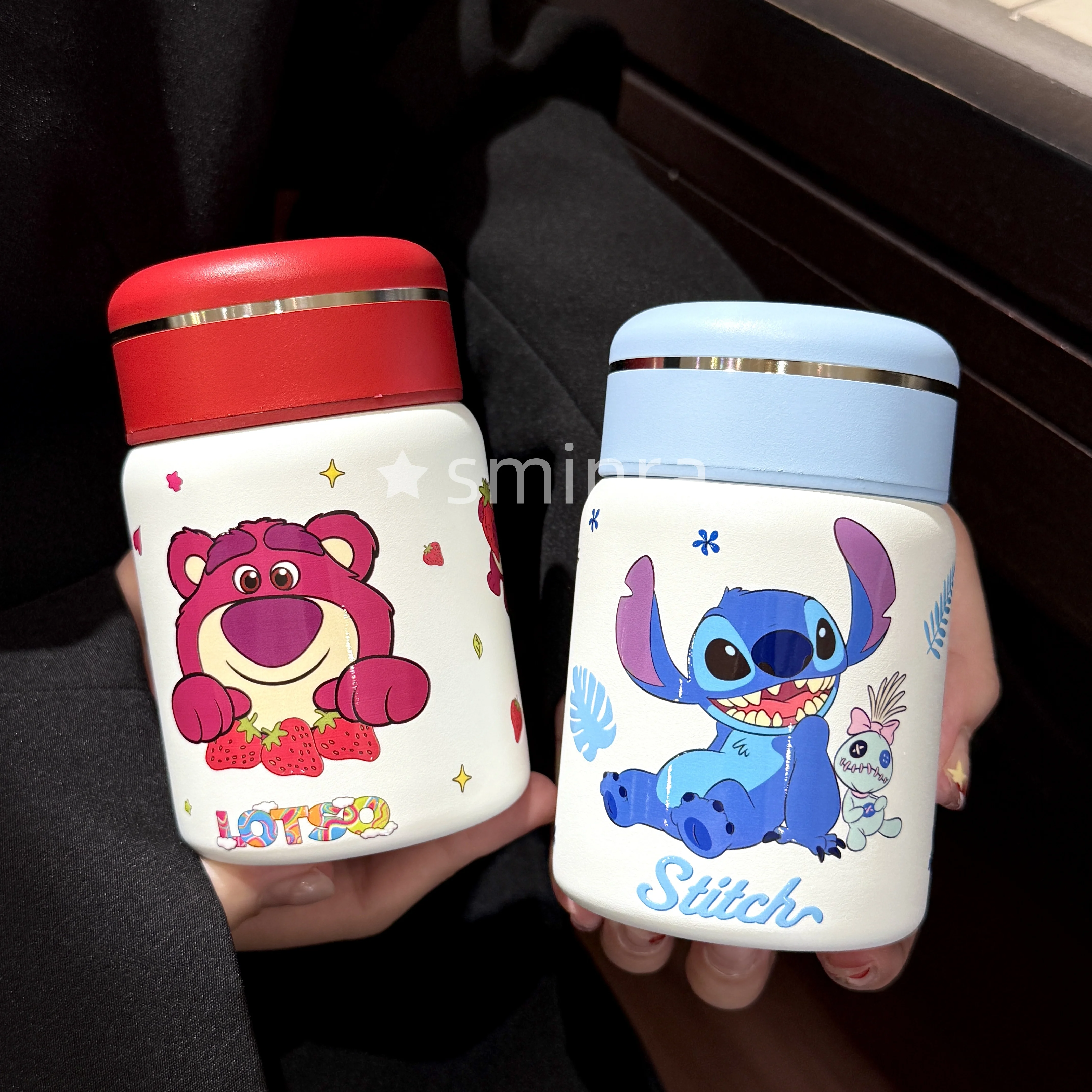 

Disney Stitch Lots Judy Nick Thermos Cup Small Portable Pocket Cute Mini Cup Birthday Gift