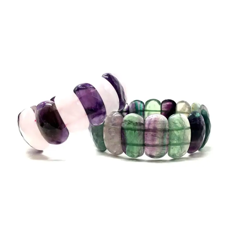 Neues 12X24MM Natürliches Lapis Lazuli Tigerauge Achat Kristall Elastisches Armband für Männer und Frauen Strand Party Charm Mode Schmuck – Detail 6