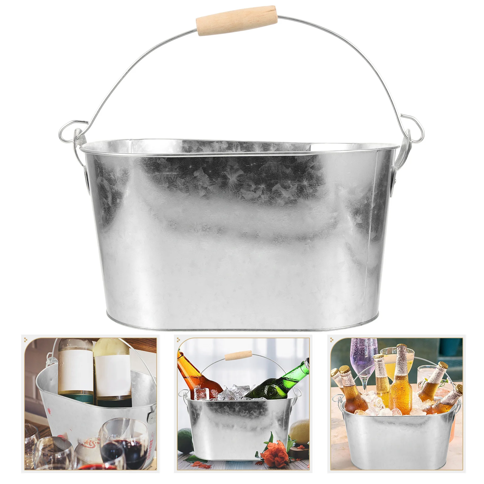 

Perfect Workmanship Ice Bin for Bar Beer Wine Bucket Cooler for Summer Bar Ice Cube Bucket Party Wine Holder Storage Holder