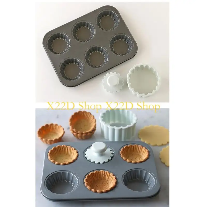 Mini tarta X22 Pan tarta Cañada antiadherente Cupcake Pan cupcake Acero carbono Durable
