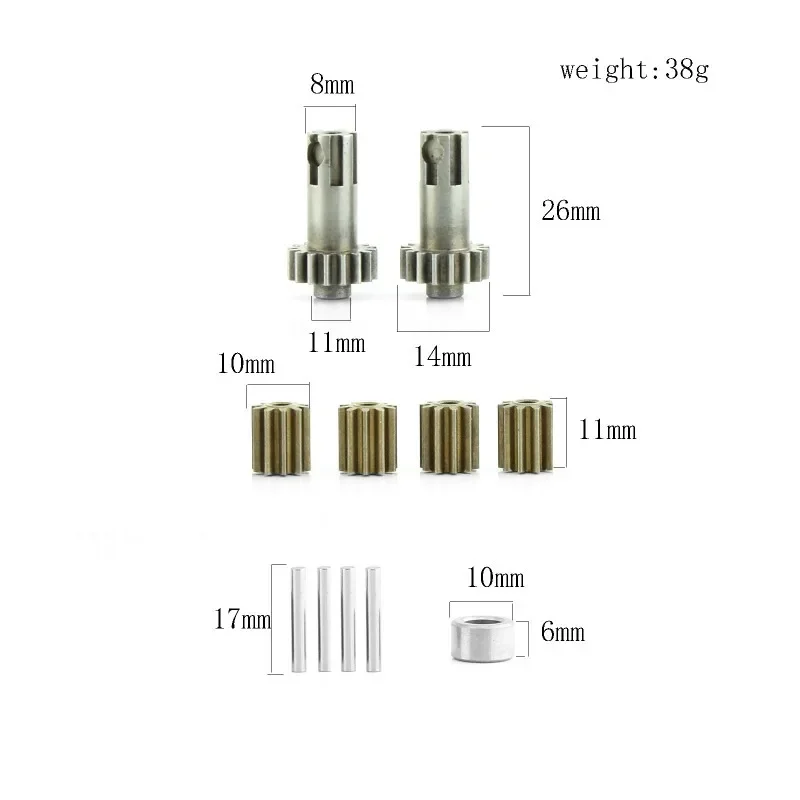 Metal diferencial outdrive diff engrenagem planeta engrenagens para 1/10 arrma bigrock kraton outcast senton 1/8 infração typhon vendetta