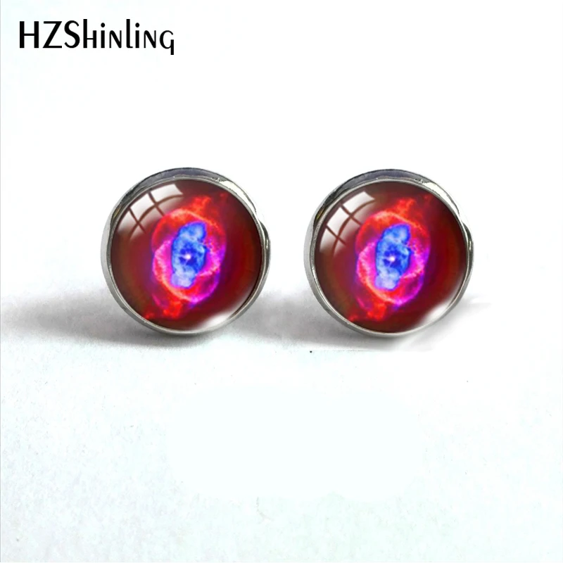 2019 New Fashion Galaxy Nebula Space Glass Dome Stud Earrings Charming Galaxy Nebula Space Handmade Jewelry Earrings